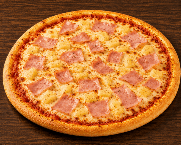 cheese and ham pizza