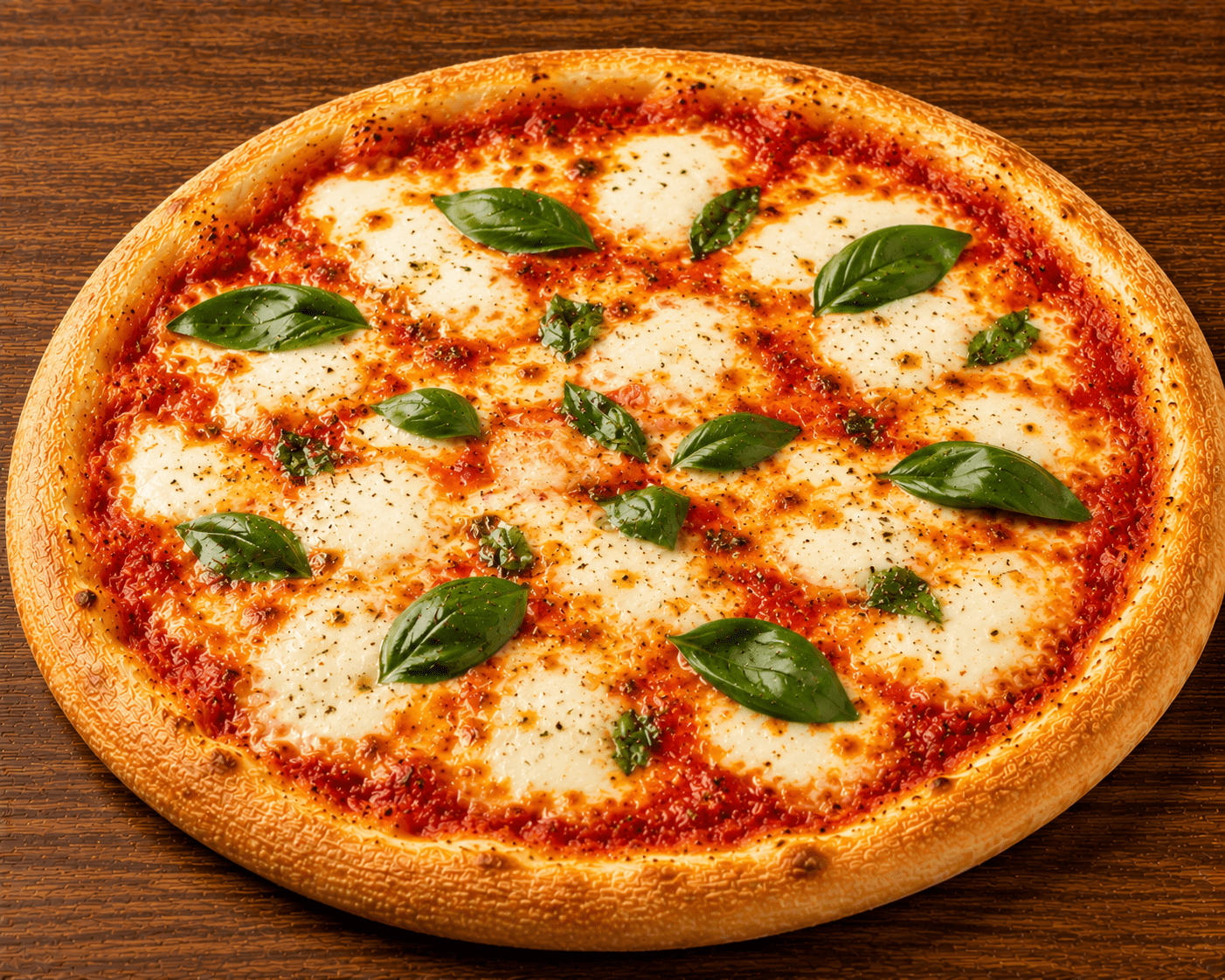 Menu margherita pizza