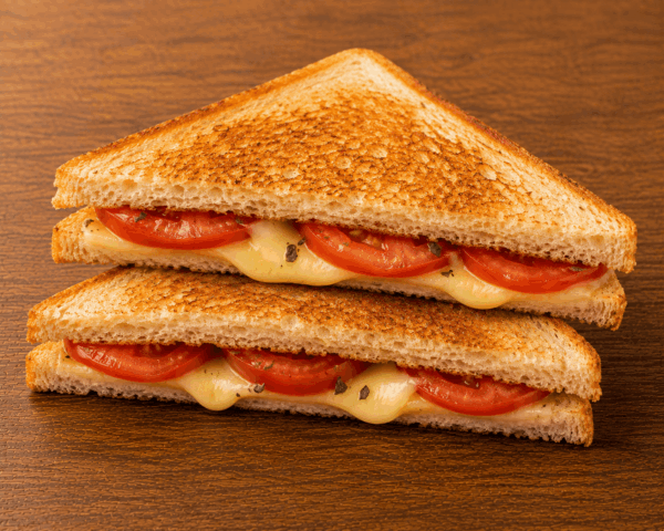 toasted cheese and tomato sandwich